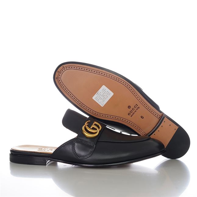 GUCCI BLACK PRINCETOWN SLIPPERS - GL032