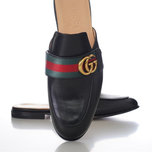 GUCCI BLACK PRINCETOWN SLIPPERS - GL033