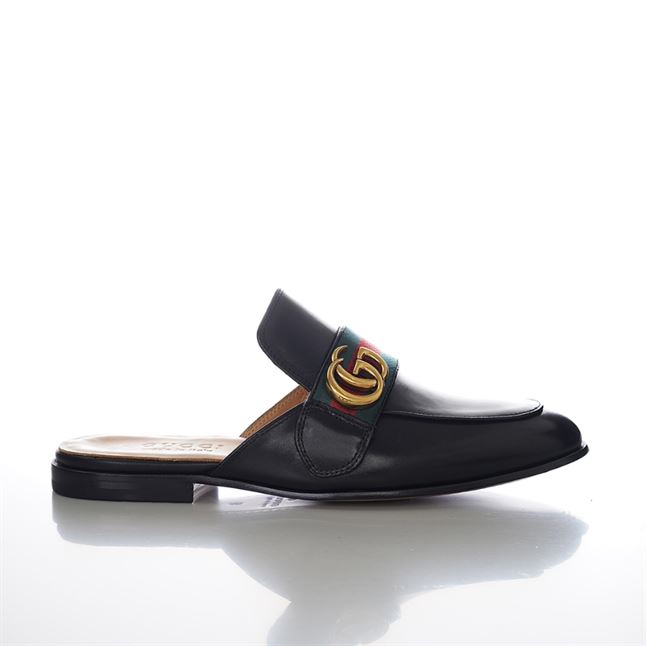 GUCCI BLACK PRINCETOWN SLIPPERS - GL033