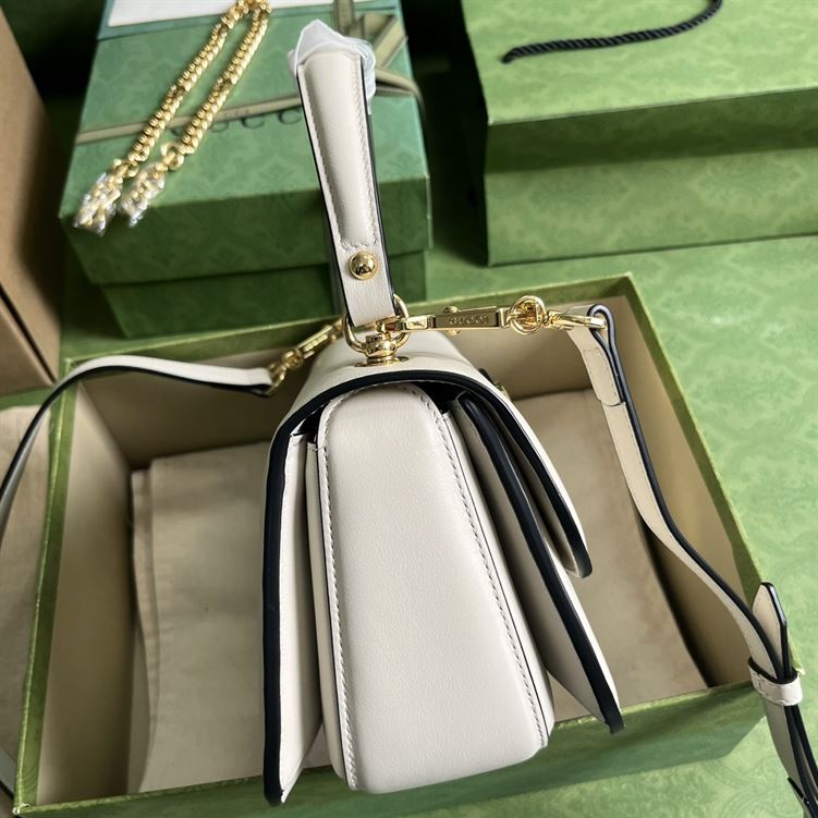 GUCCI BLONDIE TOP HANDLE WHITE BAG