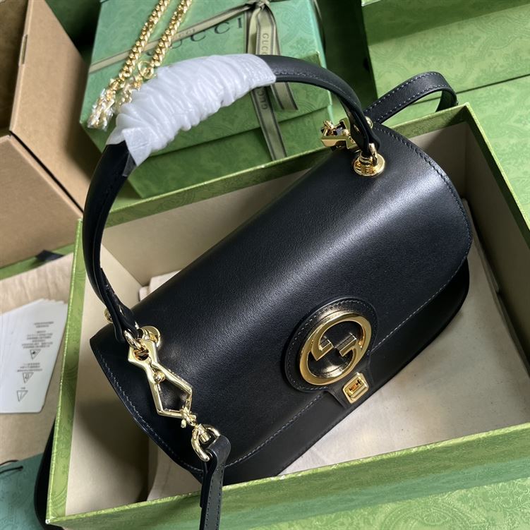 GUCCI BLONDIE TOP HANDLE BLACK BAG