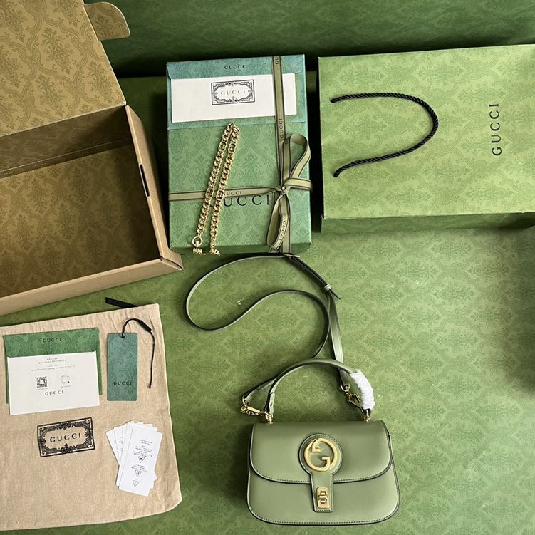 GUCCI BLONDIE TOP HANDLE LIGHT GREEN BAG