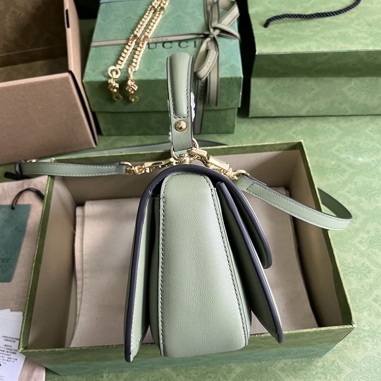 GUCCI BLONDIE TOP HANDLE LIGHT GREEN BAG