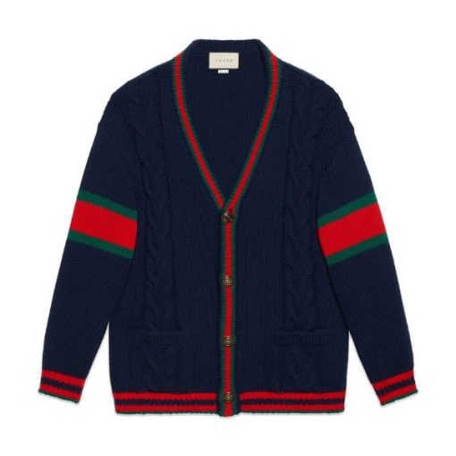 GUCCI CABLE KNIT CARDIGAN - GCK028