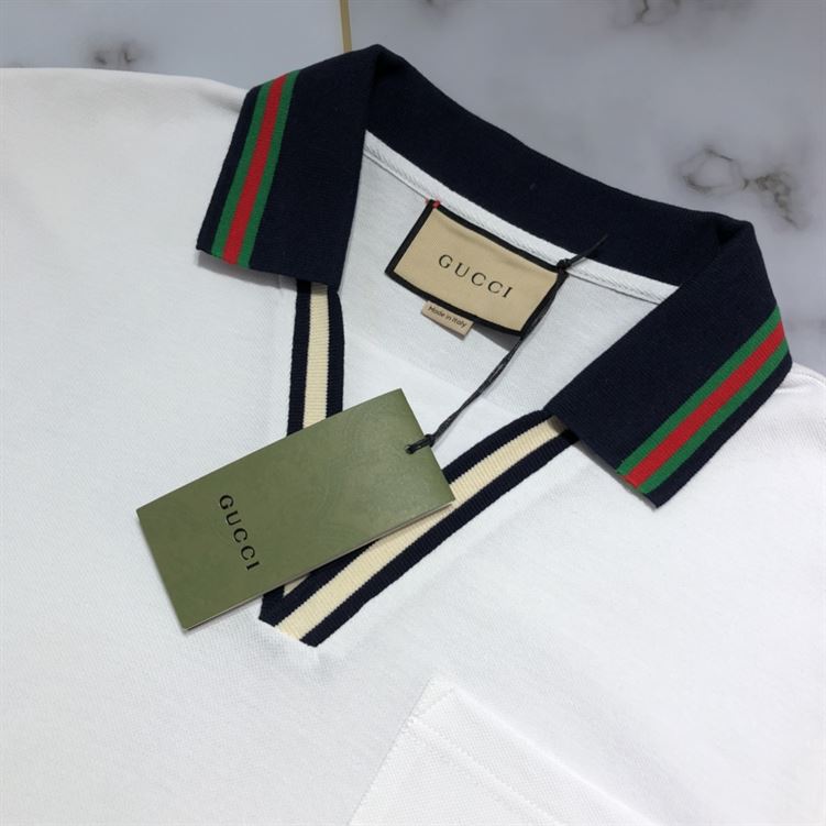 GUCCI COTTON PIQUET POLO SHIRT - GGS042