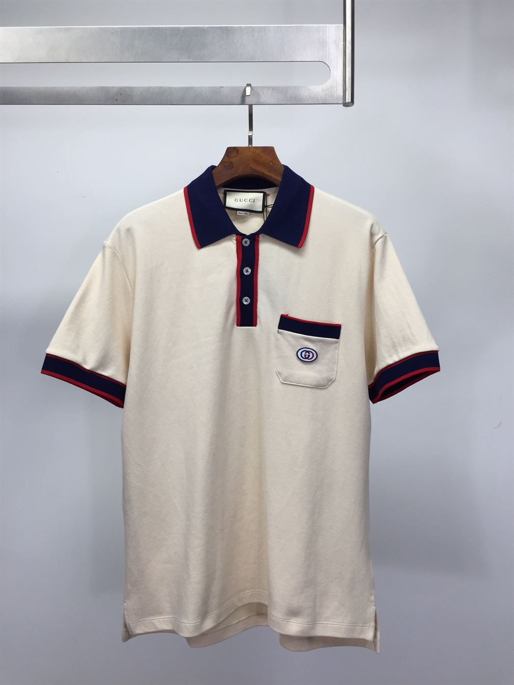 GUCCI COTTON PIQUET POLO WITH INTERLOCKING G - GGS031