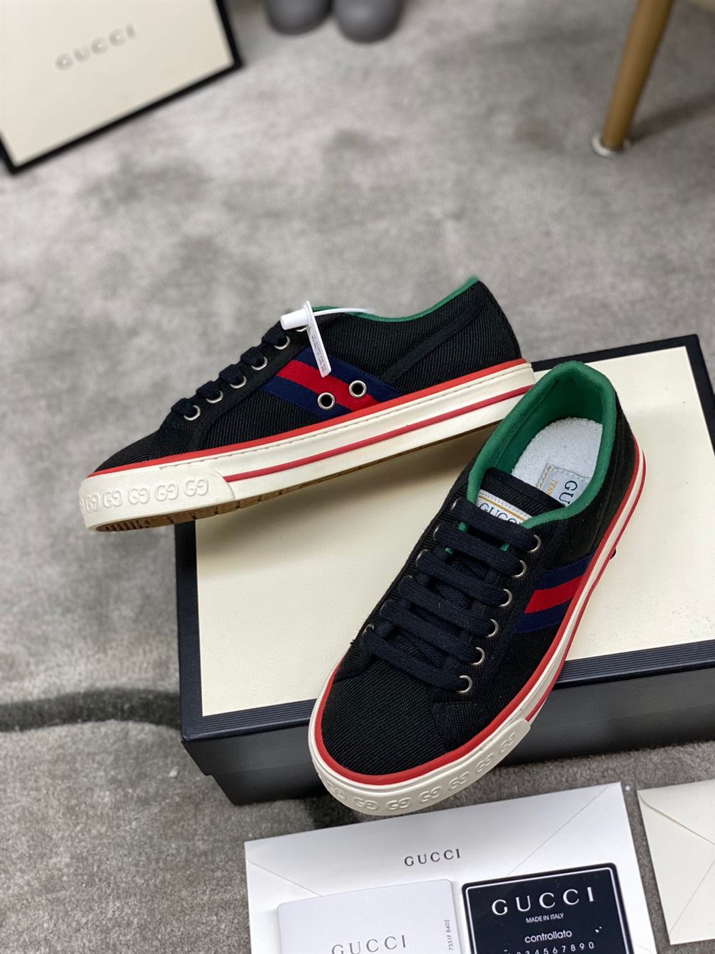 GUCCI DISTRESSED CANVAS AND WEBBING BLACK - GCC145