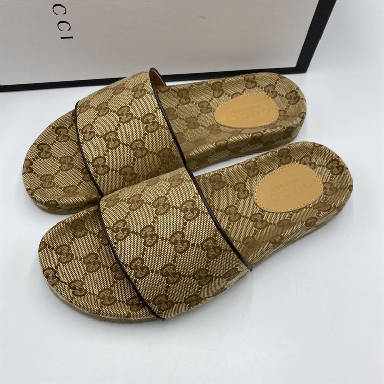GUCCI GG CANVAS FLIP FLOP SANDAL - GSL001