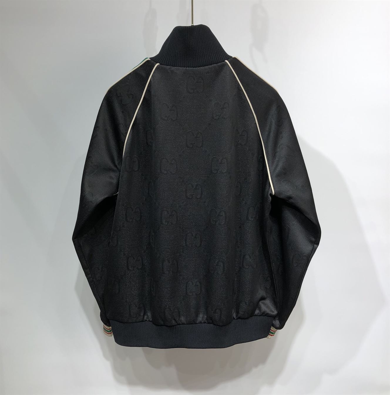 GUCCI GG JACQUARD JERSEY ZIP JACKET BLACK GG JACQUARD JERSEY - GCJ001