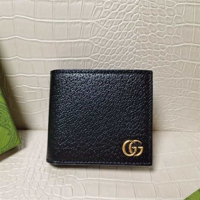GUCCI GG MARMONT LEATHER BI-FOLD WALLET