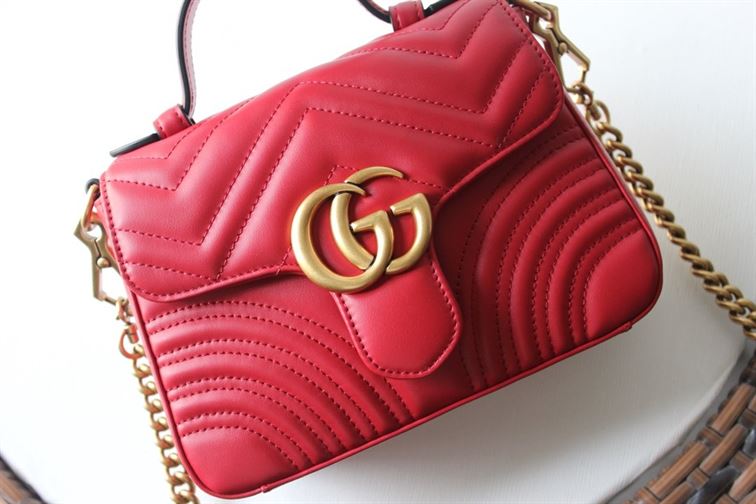 GUCCI GG MARMONT MINI TOP HANDLE BAG