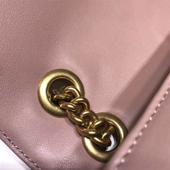 GUCCI GG MARMONT SMALL SHOULDER BAG DUSTY PINK LEATHER