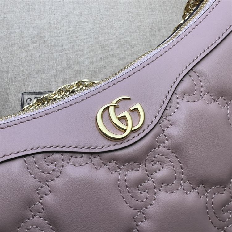 GUCCI GG MATELASSE HANDBAG WITH PINK LEATHER
