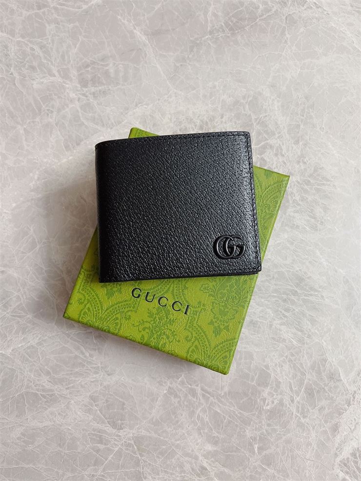 GUCCI GG MORMONT LEATHER BI-FOLD WALLET