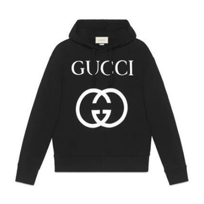 GUCCI HOODED SWEATSHIRT WITH INTERLOCKING G - GCK007