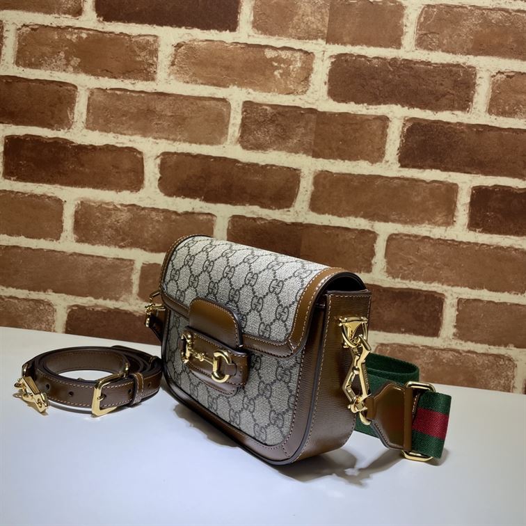 GUCCI HORSEBIT 1955 MINI BAG IN BEIGE