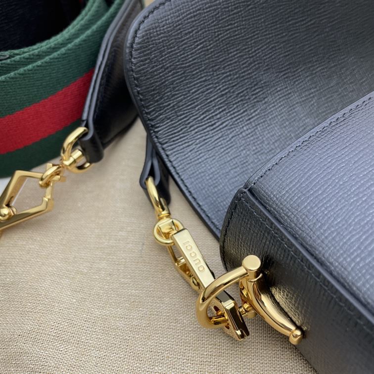 GUCCI HORSEBIT 1955 MINI BAG IN BLACK LEATHER