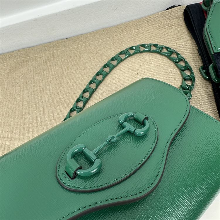 GUCCI HORSEBIT 1955 MINI BAG IN GREEN LEATHER
