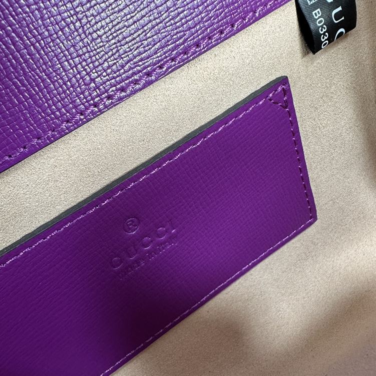 GUCCI HORSEBIT 1955 MINI BAG IN PURPLE LEATHER