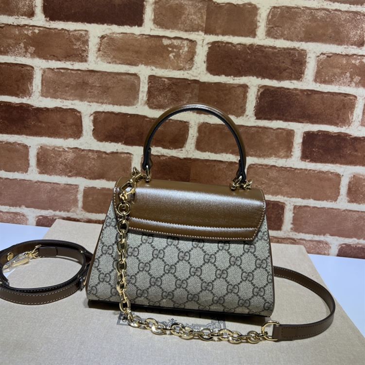 GUCCI HORSEBIT 1955 MINI BAG WITH LIGHT BROWN