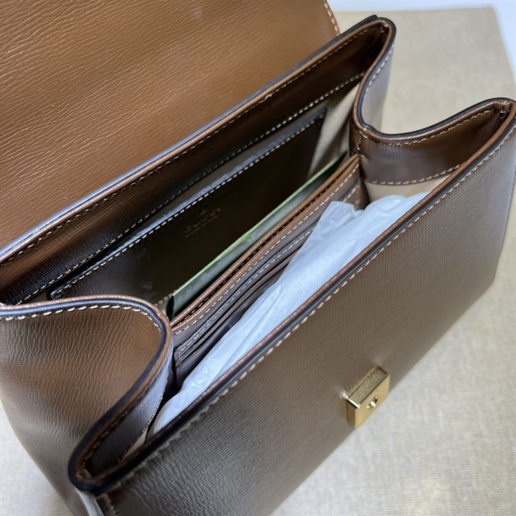 GUCCI HORSEBIT 1955 MINI BAG WITH LIGHT BROWN LEATHER