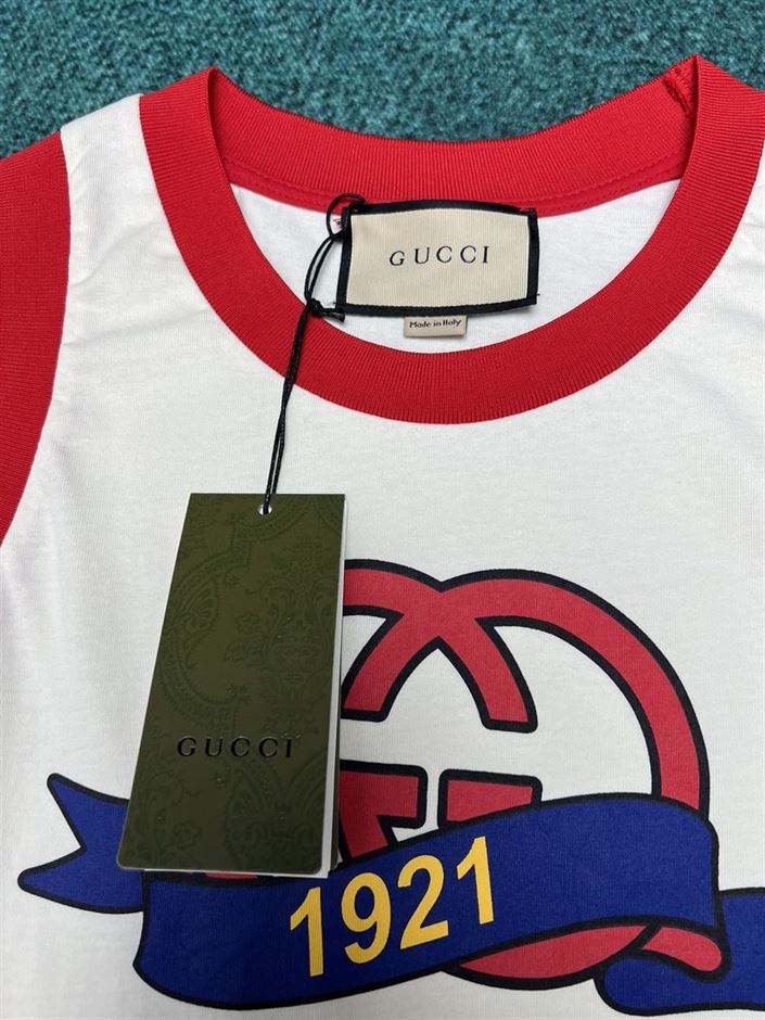 GUCCI INTERLOCKING G 1921 PRINT COTTON TOP - GGS041