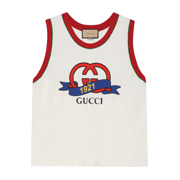 GUCCI INTERLOCKING G 1921 PRINT COTTON TOP - GGS041