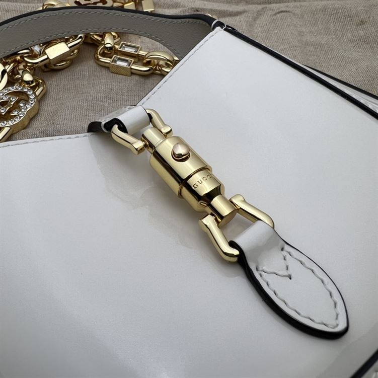 GUCCI JACKIE 1961 MINI SHOULDER BAG WITH WHITE