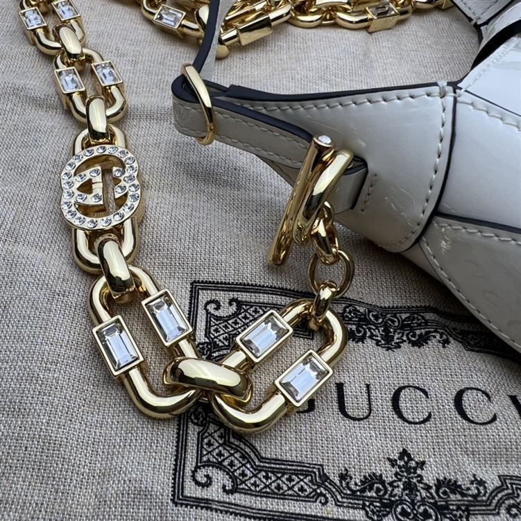 GUCCI JACKIE 1961 MINI SHOULDER BAG WITH WHITE