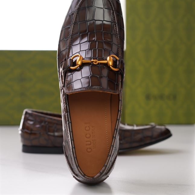 GUCCI JORDAAN CROCODILE LOAFER - GL014