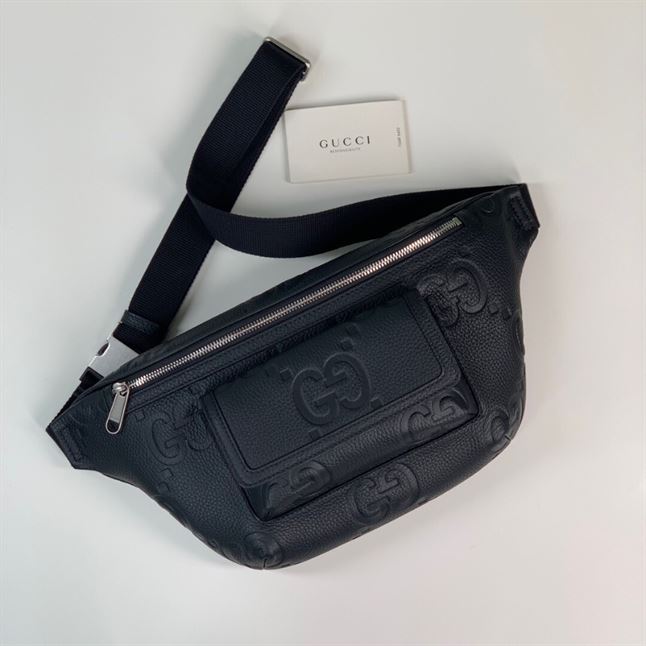 GUCCI JUMBO GG BELT BAG BLACK - BG042