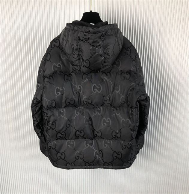 GUCCI JUMBO GG NYLON CANVAS GOOSE-DOWN JACKET BLACK - GCJ044