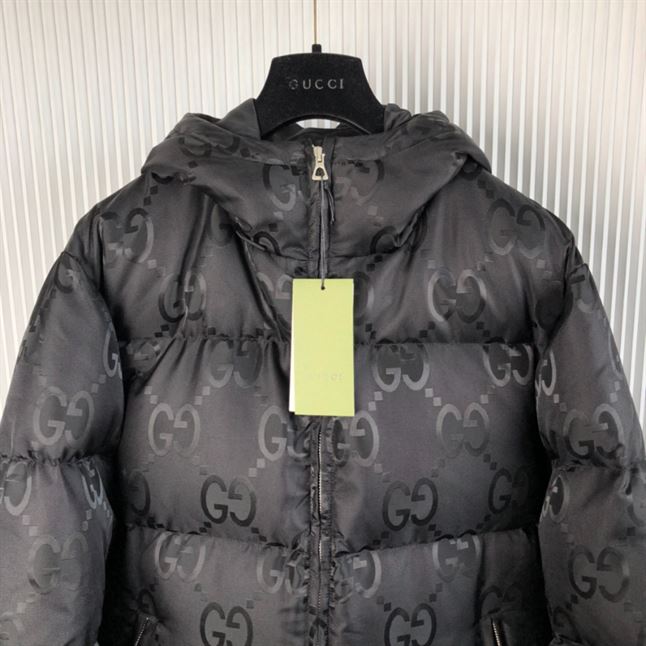 GUCCI JUMBO GG NYLON CANVAS GOOSE-DOWN JACKET BLACK - GCJ044
