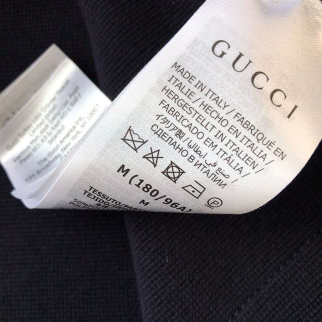 GUCCI KNIT WOOL CARDIGAN WITH PATCH - GCK033