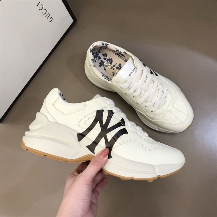 GUCCI LEATHER NY YANKEES SNEAKERS - GCC014