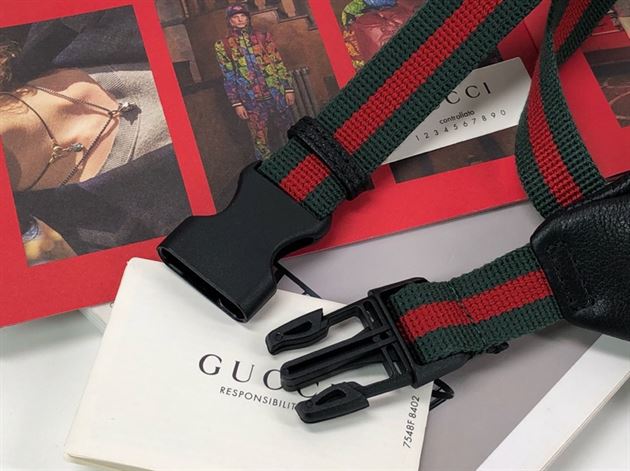 GUCCI LOGO-PRINT LEATHER BELT BAG - BG009