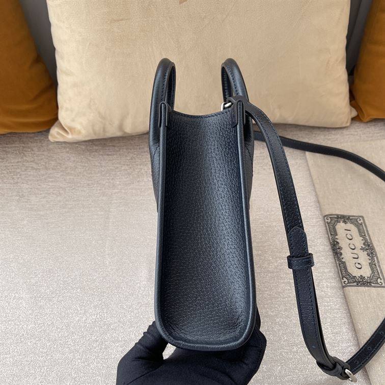 GUCCI MINI NOTE BAG WITH INTERLOCKING G BEIGE AND BLUE