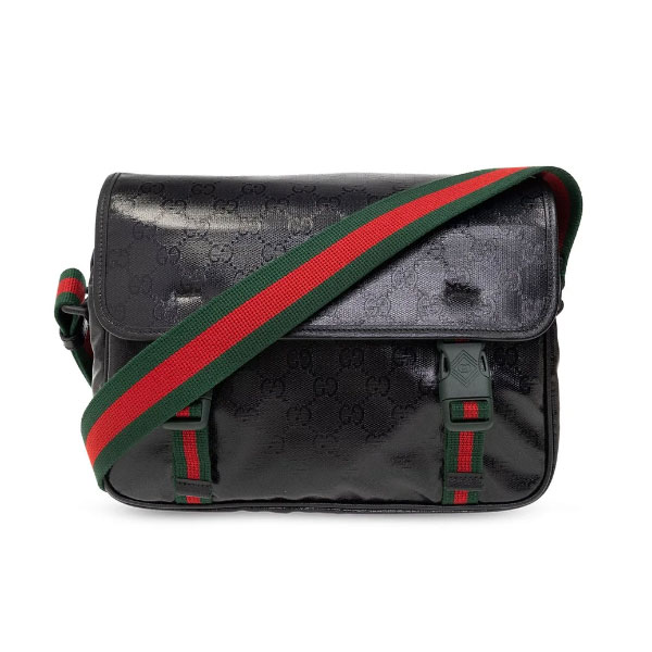 GUCCI MONOGRAMMED BUCKLE DETAILED SHOULDER BAG - BG054