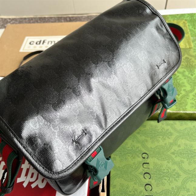 GUCCI MONOGRAMMED BUCKLE DETAILED SHOULDER BAG - BG054