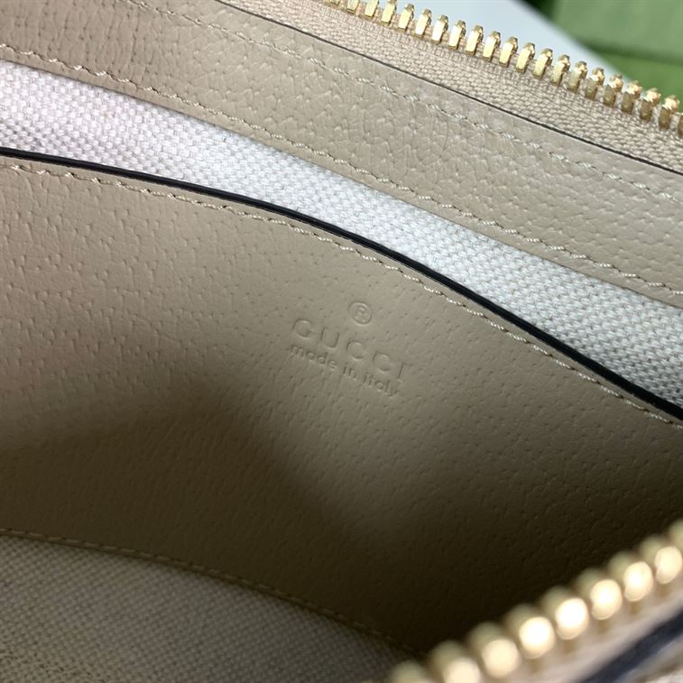 GUCCI OPHIDIA SMALL HANDBAG BEIGE AND WHITE GG SUPREME CANVAS