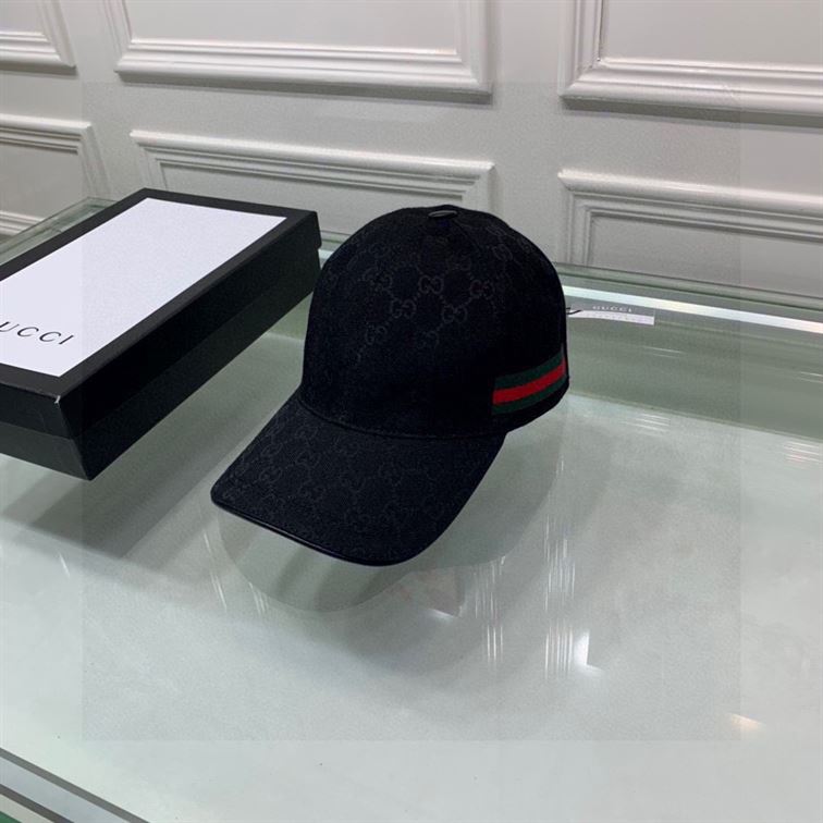 GUCCI ORIGINAL GG CANVAS BASEBALL HAT WITH WEB