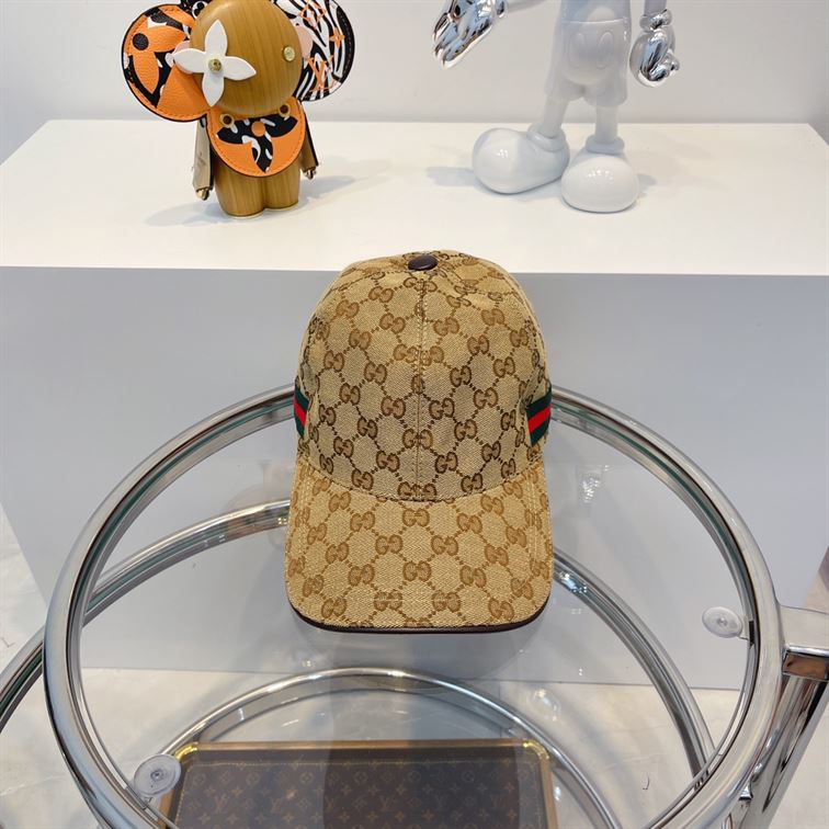 GUCCI ORIGINAL GG CANVAS BASEBALL HAT WITH WEB