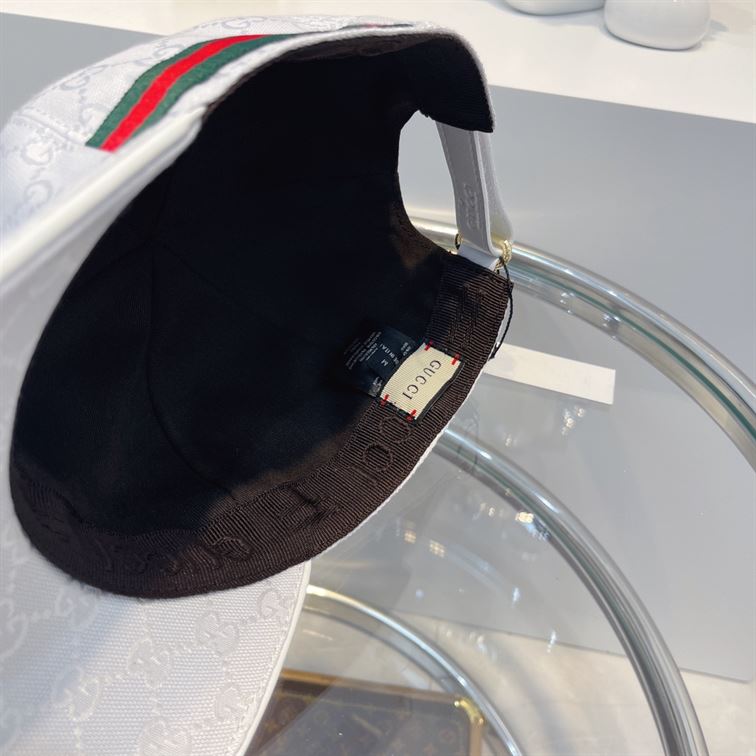 GUCCI ORIGINAL GG CANVAS BASEBALL HAT WITH WEB