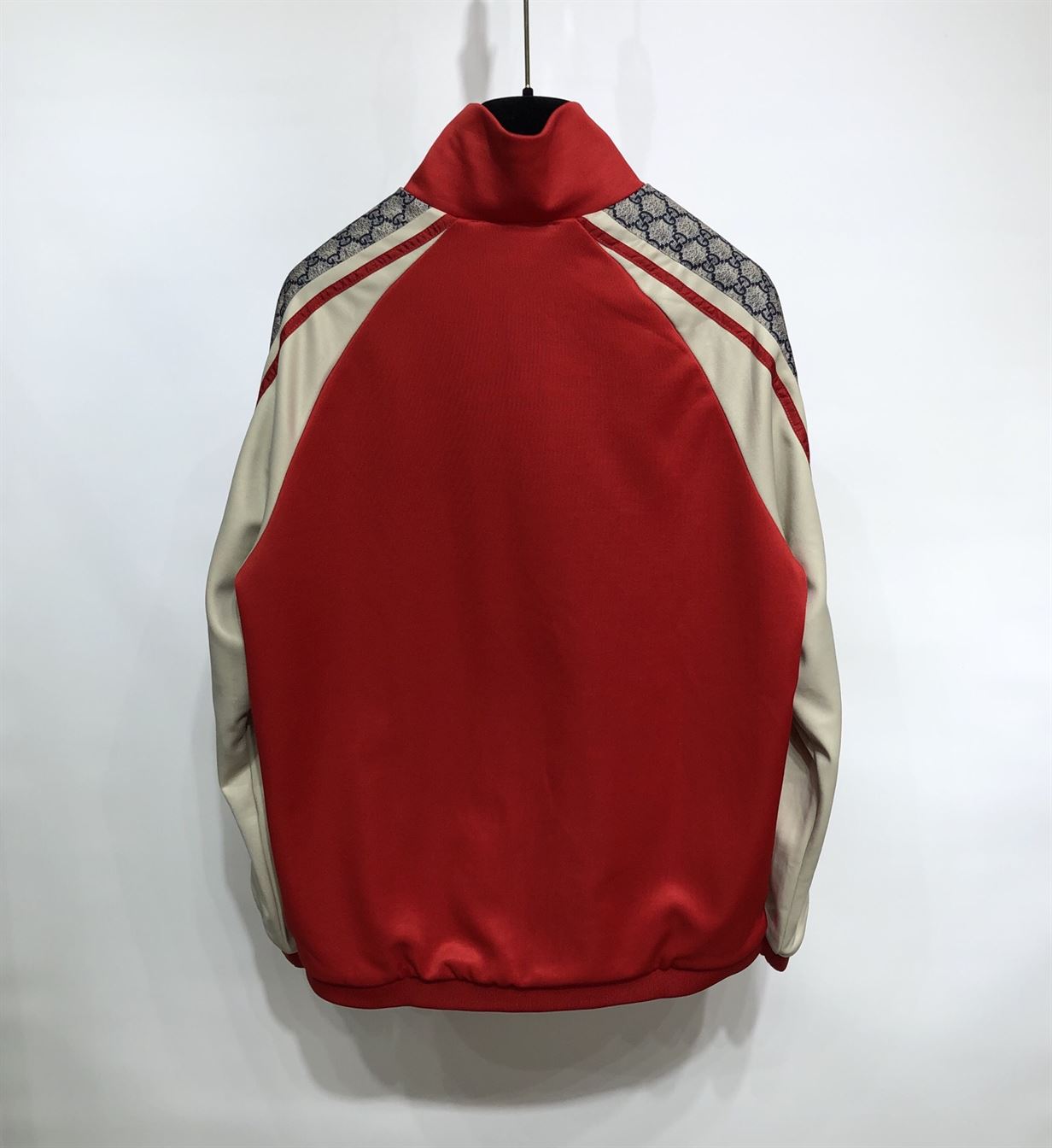 GUCCI OVERSIZE TECHNICAL JERSEY ZIP TRACK TOP RED - GCJ002