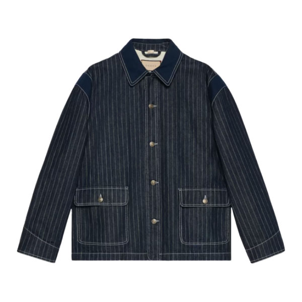 GUCCI PINSTRIPE DENIM JACKET - GCJ042