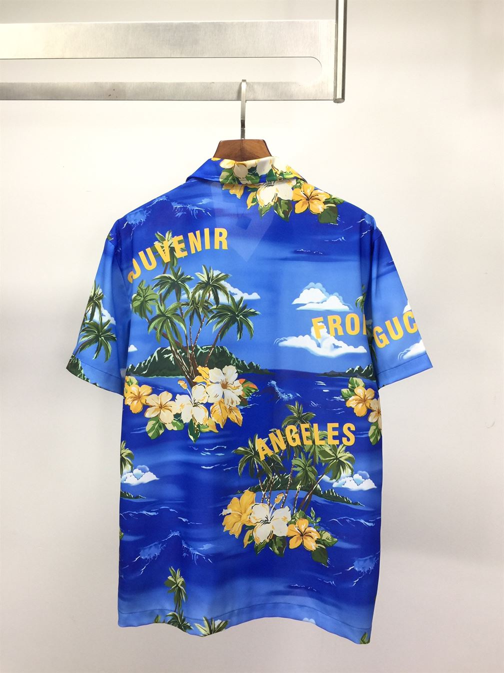 GUCCI PRINTED COTTON POPLIN BOWLING SHIRT - GGS022