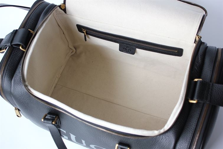 GUCCI RETRO LOGO PRINT LEATHER DUFFLE BAG - BG039