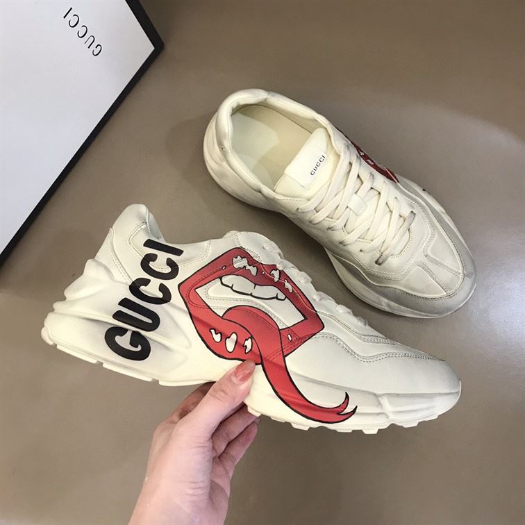 GUCCI RHYTON SNEAKER WITH MOUTH PRINT - GCC016