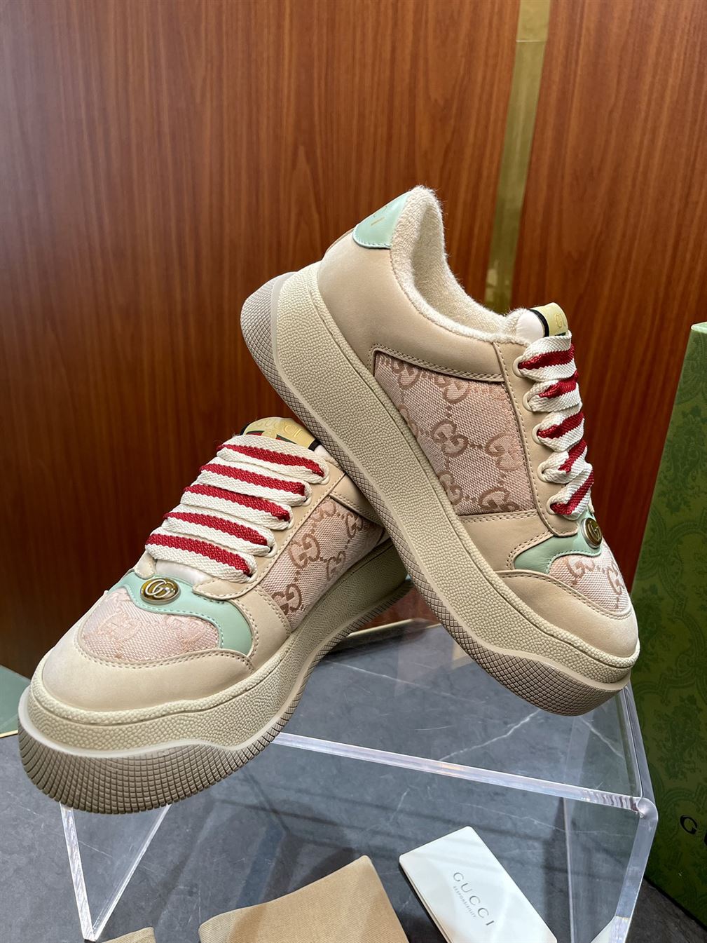 GUCCI SCREENER GG TRAINERS PINK - GCC142