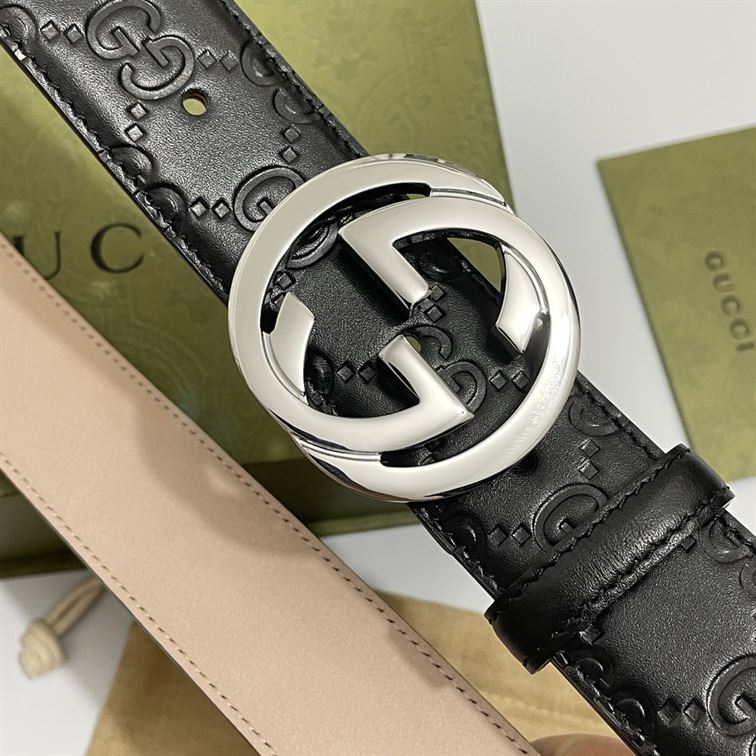 GUCCI SIGNATURE LEATHER BELT - GB007